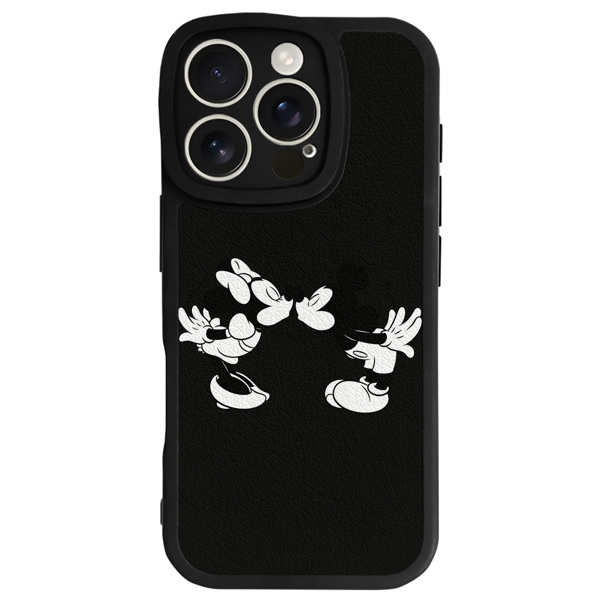 （画像用） ミッキーマウス Mickey Mouse 【iPhone 16シリーズ対応】シリコンスマホケース（レザー調） 材質：シリコン